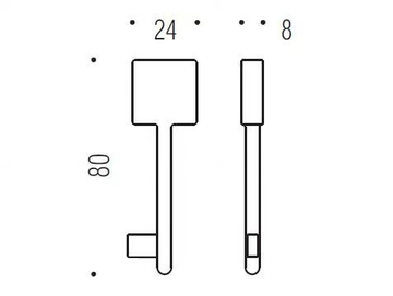 LC 24 - Brass key by Colombo Design - view 3